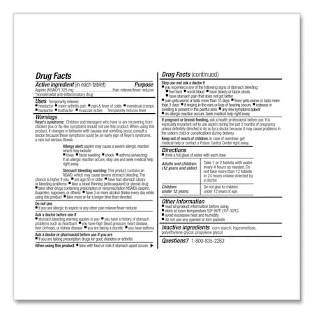 First Aid Only SmartCompliance Aspirin Refill, 2/Packet, 10 Packet/Box FAE-7004